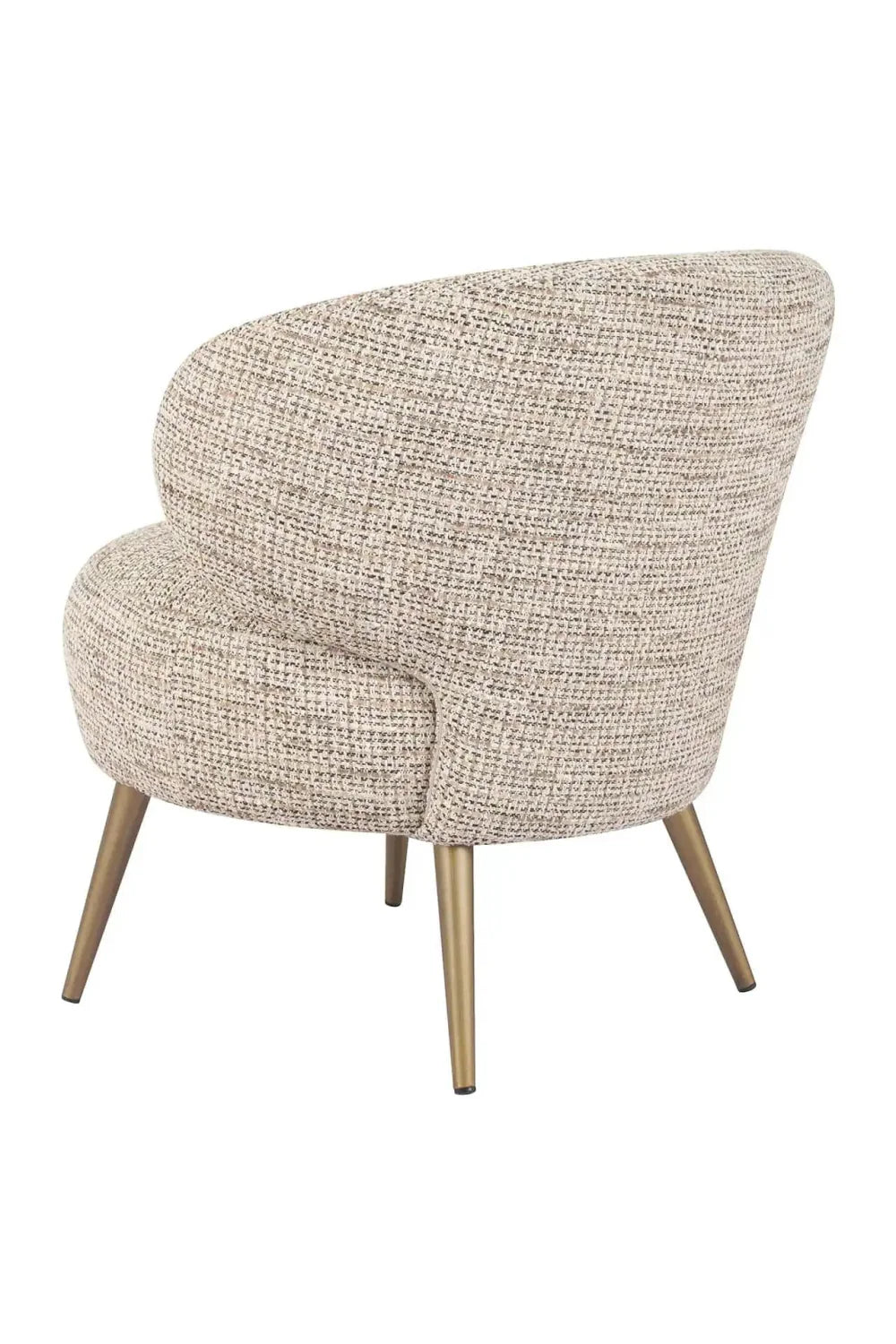 Fauteuil incurvé en tissu beige | Richmond Sabor