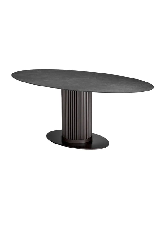 Table de salle à manger en bronze et céramique | Eichholtz Volterra