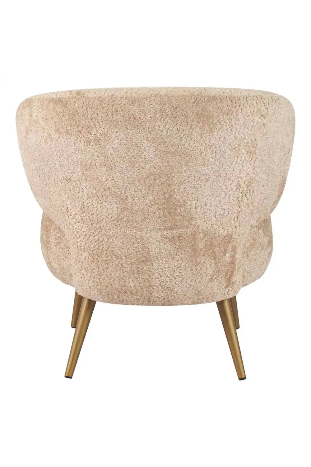 Fauteuil incurvé en tissu marron | Richmond Sabor