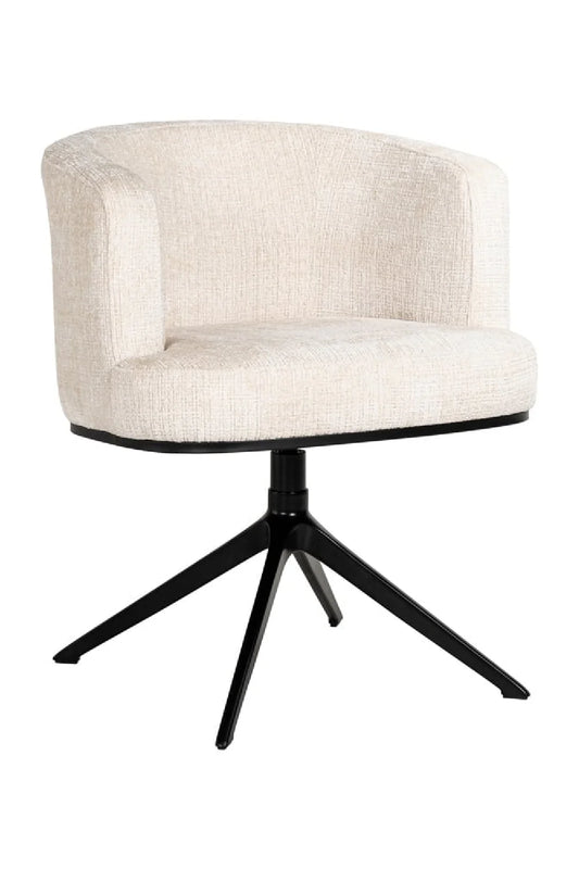 Chaise pivotante cheyenne en chenille beige | Richmond Cheyenne